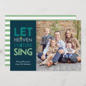 Heaven en Natuur Sing-kerstfotokaart Feestdagenkaart (Voorkant / Achterkant)