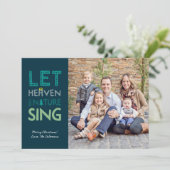 Heaven en Natuur Sing-kerstfotokaart Feestdagenkaart (Staand voorkant)