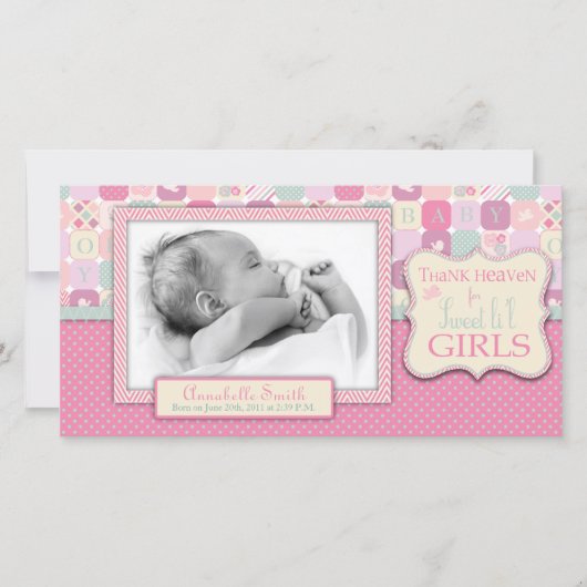 Heaven Girl-fotokaart Bedankkaart (Voorkant)