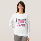 Heaven had een Hero Mam Breast Cancer nodig T-shirt (Voorkant volledig)
