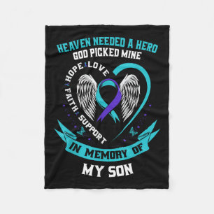 Heaven had een Hero nodig die mijn zoon zelfmoord  Fleece Deken
