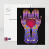Heaven Hands Dark Briefkaart (Voorkant / Achterkant)