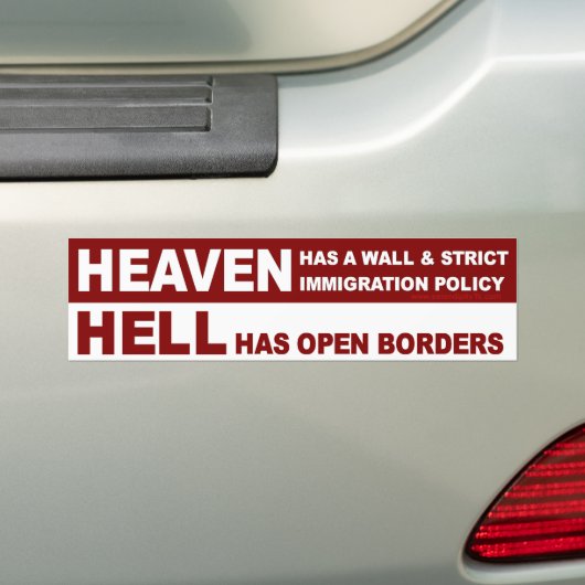 Heaven heeft een muur bumpersticker (Op auto)