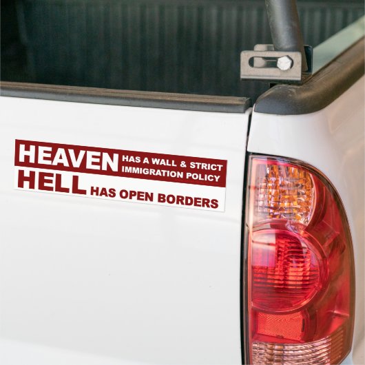 Heaven heeft een muur bumpersticker (Op Truck)