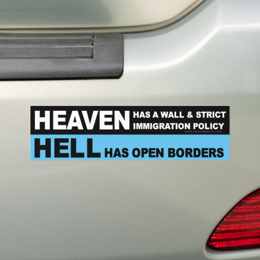 Heaven heeft een muur bumpersticker (Op auto)
