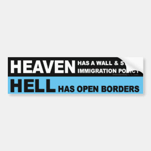 Heaven heeft een muur bumpersticker