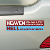 Heaven heeft een muur bumpersticker (Op auto)