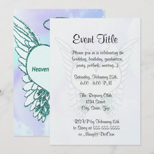 Heaven heeft een nieuwe engel kaart (Voorkant / Achterkant)