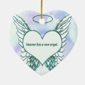 Heaven heeft een nieuwe engel keramisch ornament (Achterkant)