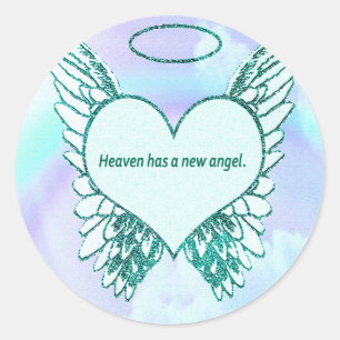 Heaven heeft een nieuwe engel ronde sticker