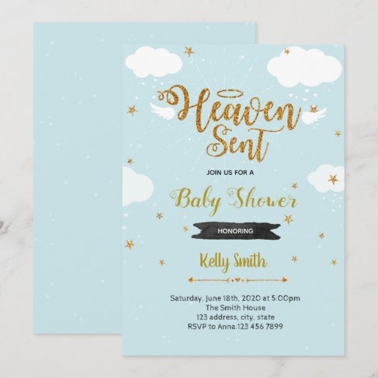 Heaven heeft een uitnodiging voor de douche gestuu (Voorkant / Achterkant)