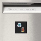 Heaven Hell D20 Fortune Misfortune Sticker Magneet (Insitu (Vaatwasser))