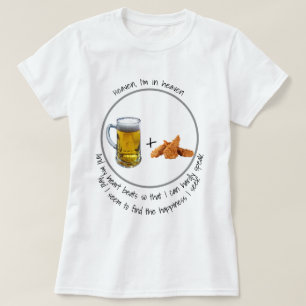 Heaven, ik ben in de hemel! Bier- en kippenvleugel T-shirt