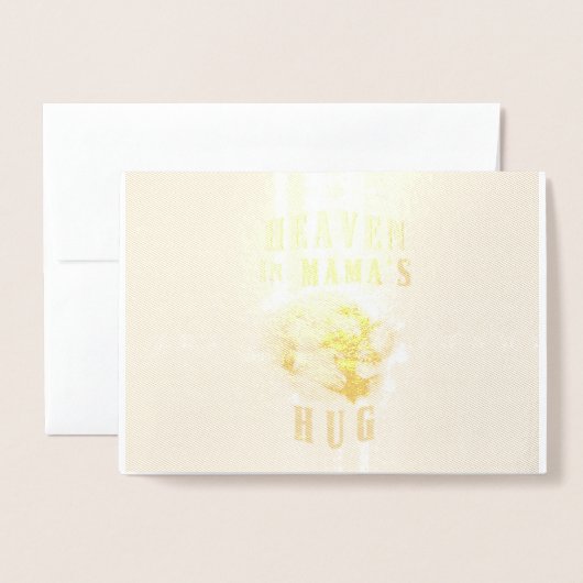 Heaven in Mama's Hug orangutans Happy Moederdag Folie Kaarten (Voorkant met envelop)