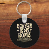 Heaven Is My Home Cross Christian Religious (on Ba Sleutelhanger (Voorkant)