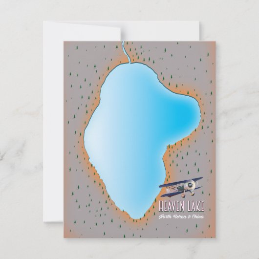 Heaven Lake Noord-Korea & China map (Voorkant)