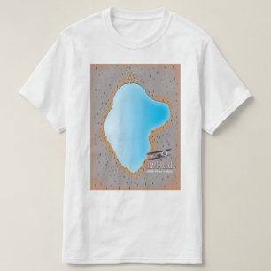 Heaven Lake Noord-Korea & China map T-shirt