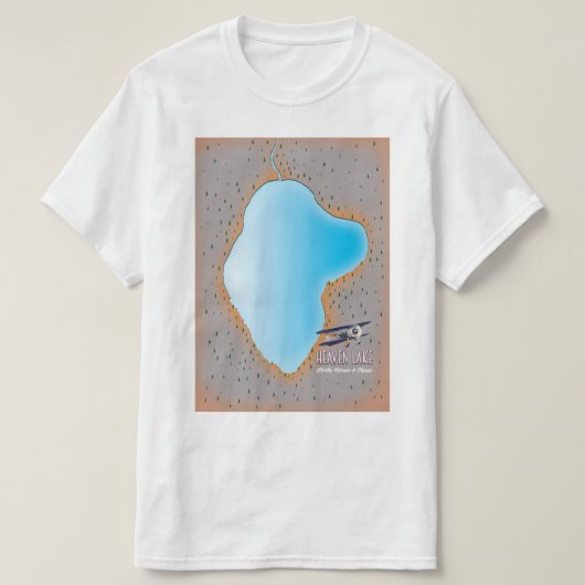 Heaven Lake Noord-Korea & China map T-shirt (Design voorkant)