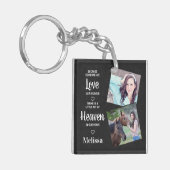 Heaven Memorial Sympathie Faux Leather Sleutelhanger (Voorkant Links)