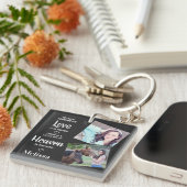 Heaven Memorial Sympathie Faux Leather Sleutelhanger (Voorkant Rechts)