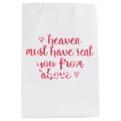 Heaven moet je Romantic quote hebben gestuurd Gift Medium Cadeauzakje (Voorkant)