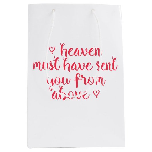 Heaven moet je Romantic quote hebben gestuurd Gift Medium Cadeauzakje (Voorkant)