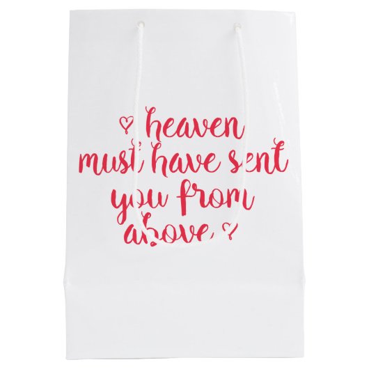 Heaven moet je Romantic quote hebben gestuurd Gift Medium Cadeauzakje (Achterkant)