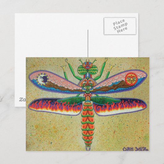 Heaven n Hell Dragonfly  Briefkaart (Voorkant / Achterkant)