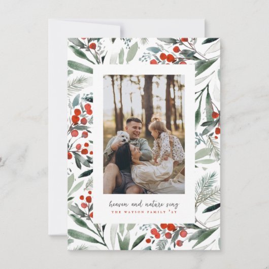 Heaven & Natuur Sing Classic Christmas Foto Feestdagenkaart (Voorkant)