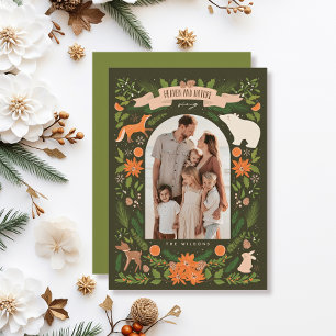 Heaven & Natuur Sing Woodland Animals 2Foto Feestdagenkaart