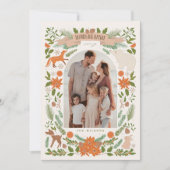 Heaven & Natuur Sing Woodland Animals Cream 2Foto Feestdagenkaart (Voorkant)