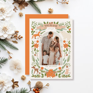 Heaven & Natuur Sing Woodland Animals Cream 2Foto Feestdagenkaart