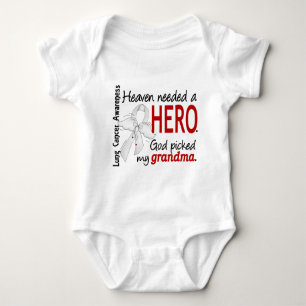 Heaven Need A Hero Grandma Lung Cancer Romper