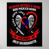 Heaven Needed A Hero God Great Granddaughter Chd A Poster (Voorkant)