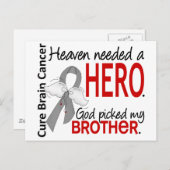 Heaven Needs a Hero Brain Cancer Brother Briefkaart (Voorkant / Achterkant)