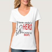 Heaven Needs a Hero Brain Cancer Son T-shirt (Voorkant)