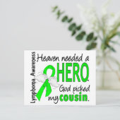 Heaven Needs a Hero Cousin Lymphoma Briefkaart (Staand voorkant)