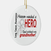 Heaven Needs a Hero Grandmoeder Lung Cancer Keramisch Ornament (Rechts)