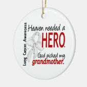 Heaven Needs a Hero Grandmoeder Lung Cancer Keramisch Ornament (Links)