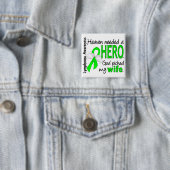 Heaven Needs a Hero Wife Lymphoma Vierkante Button 5,1 Cm (In situ)
