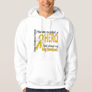 Heaven Needs Hero Big Brother Childhood Cancer Hoodie