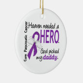 Heaven Needs Hero Dad Pancreatic Cancer Keramisch Ornament (Rechts)