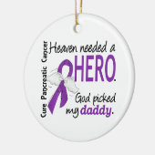 Heaven Needs Hero Dad Pancreatic Cancer Keramisch Ornament (Links)