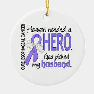 Heaven Needs Hero Esophageal Cancer Husband Keramisch Ornament