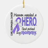 Heaven Needs Hero Esophageal Cancer Keramisch Ornament (Achterkant)