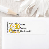 Heaven Needs Hero Little Girl Childhood Cancer Etiket (Insitu)