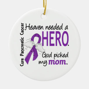 Heaven Needs Hero Ma Pancreatic Cancer Keramisch Ornament