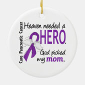 Heaven Needs Hero Ma Pancreatic Cancer Keramisch Ornament (Achterkant)