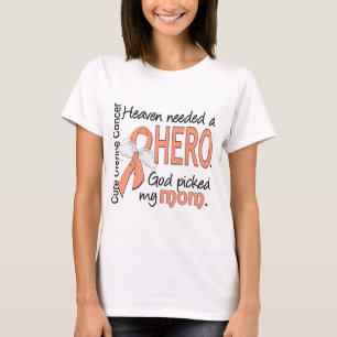 Heaven Needs Hero Uterine Cancer Mam T-shirt