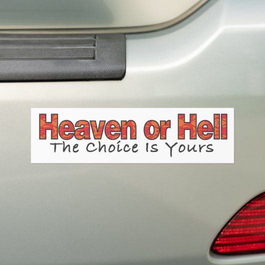Heaven of Hell 1 Bumpersticker (Op auto)